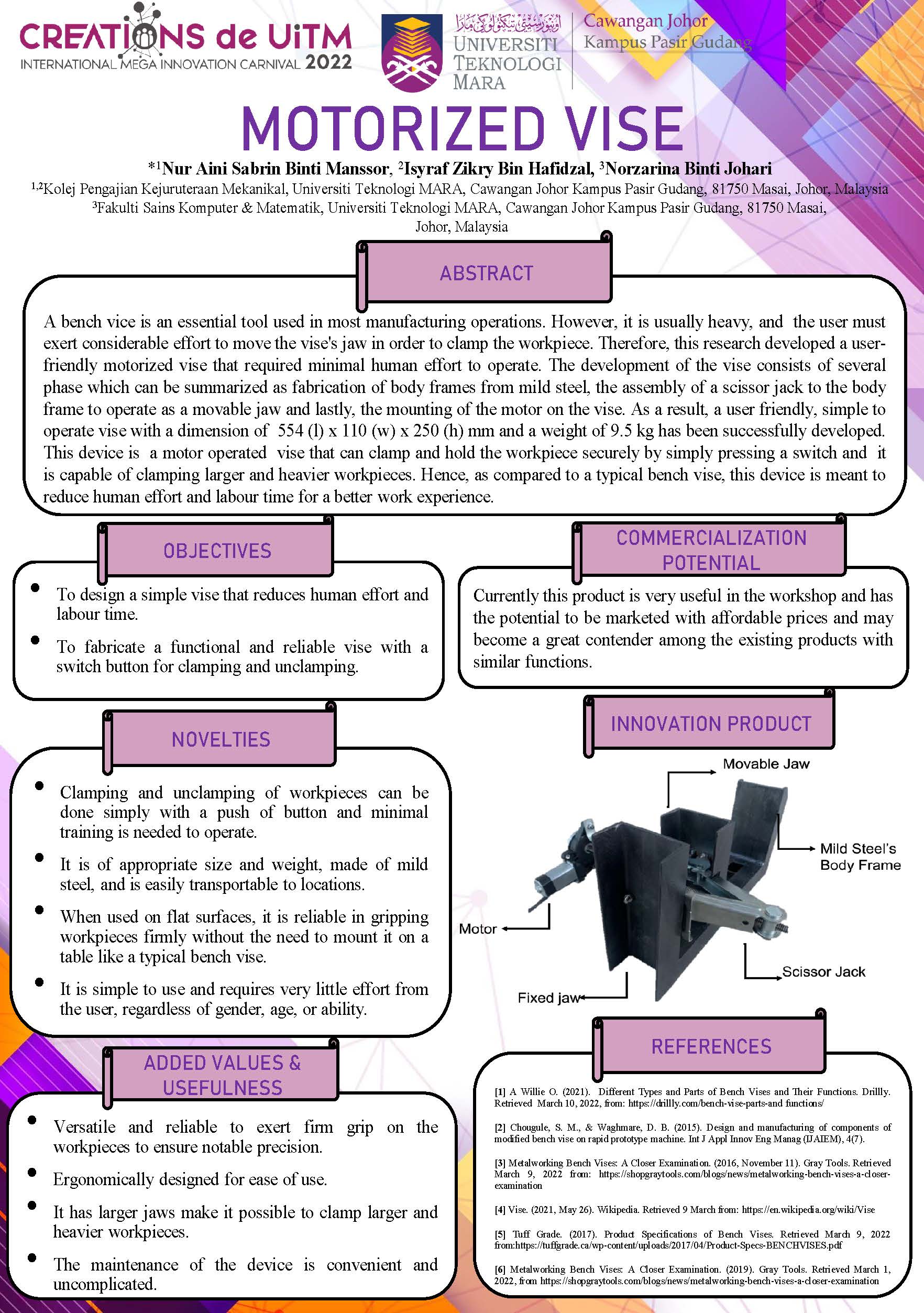 CDU2022_B015 MOTORIZED BENCH VISE Creations